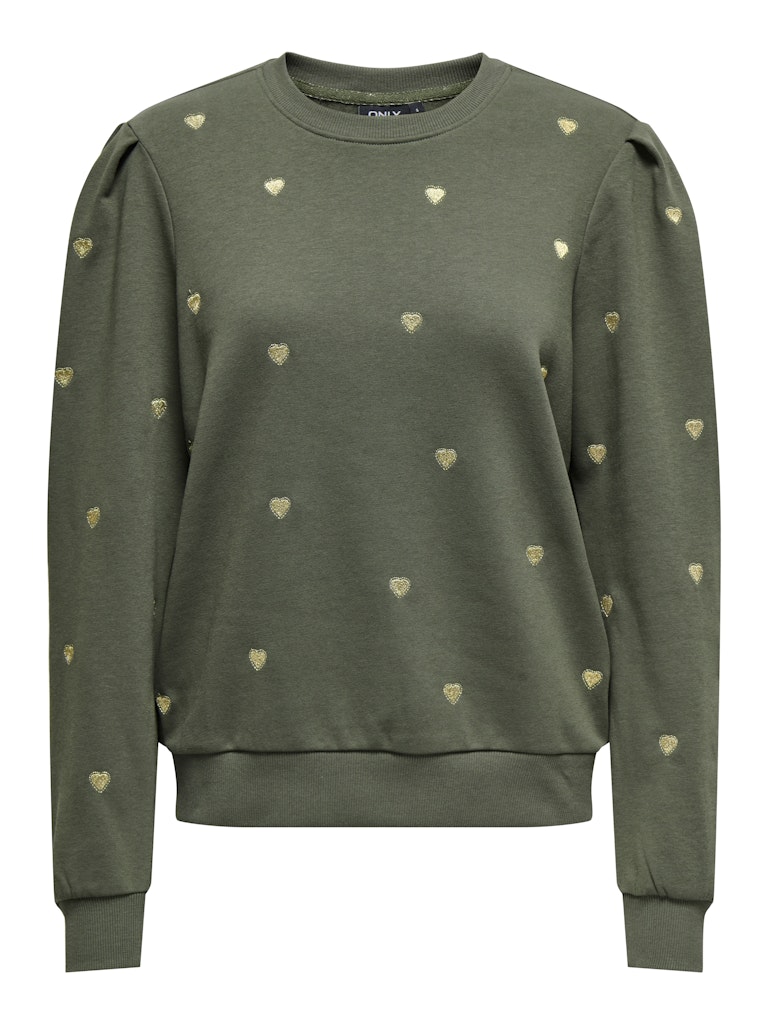 Only Onlcalle L/S O-Neck Box Swt15337783 Kambaba Frosted almond hearts