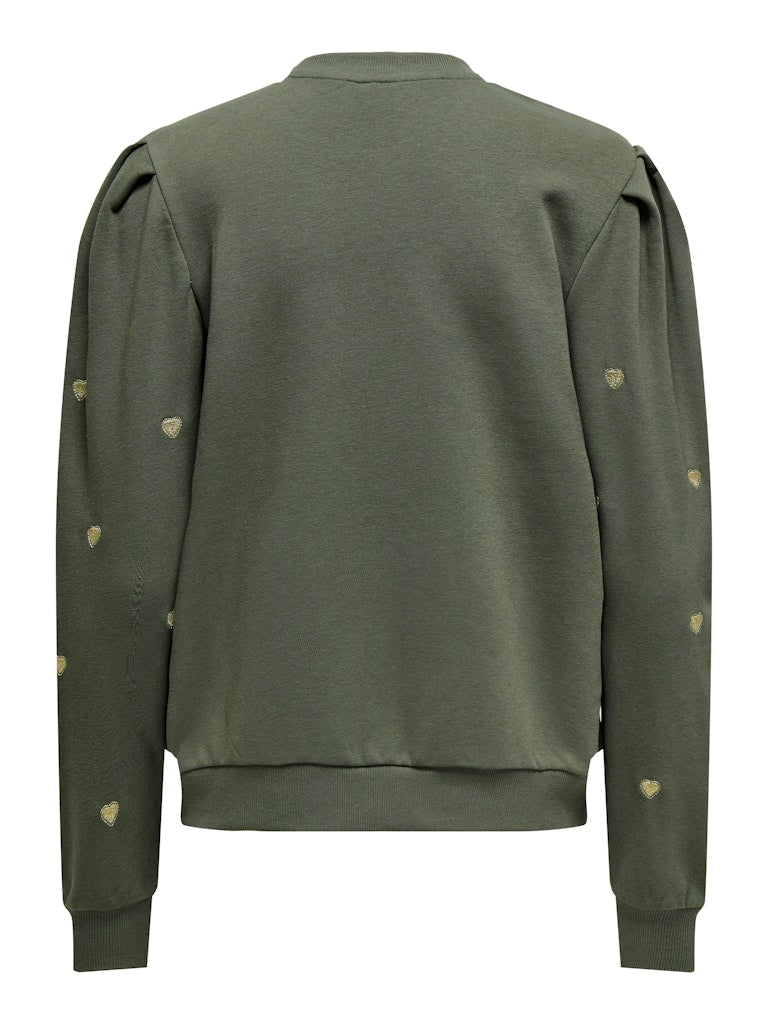 Only Onlcalle L/S O-Neck Box Swt15337783 Kambaba Frosted almond hearts