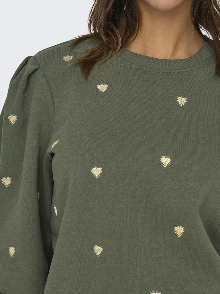 Only Onlcalle L/S O-Neck Box Swt15337783 Kambaba Frosted almond hearts