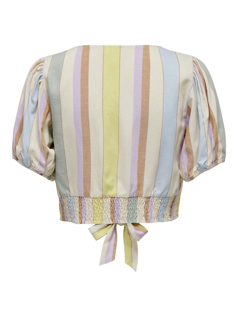 Onltine Ss Knot Button Top  Wvn Whitecap Gray