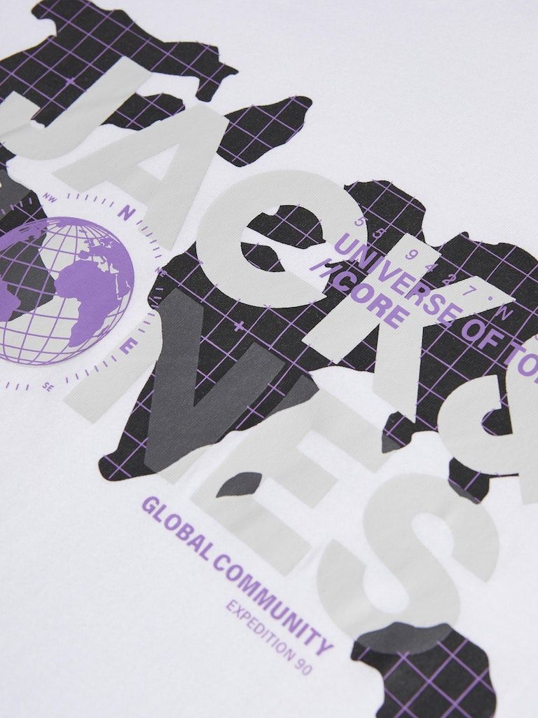 Jcodust Tee Ls Crew NeckWhite