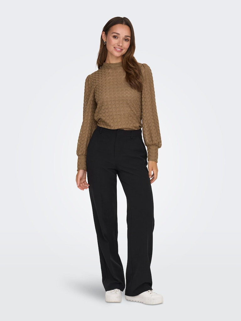 Jdyavery L/S Lace Top Jrs NoosToasted Coconut