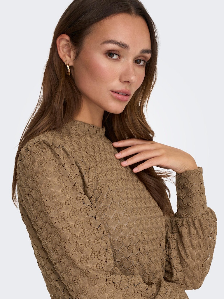 Jdyavery L/S Lace Top Jrs NoosToasted Coconut
