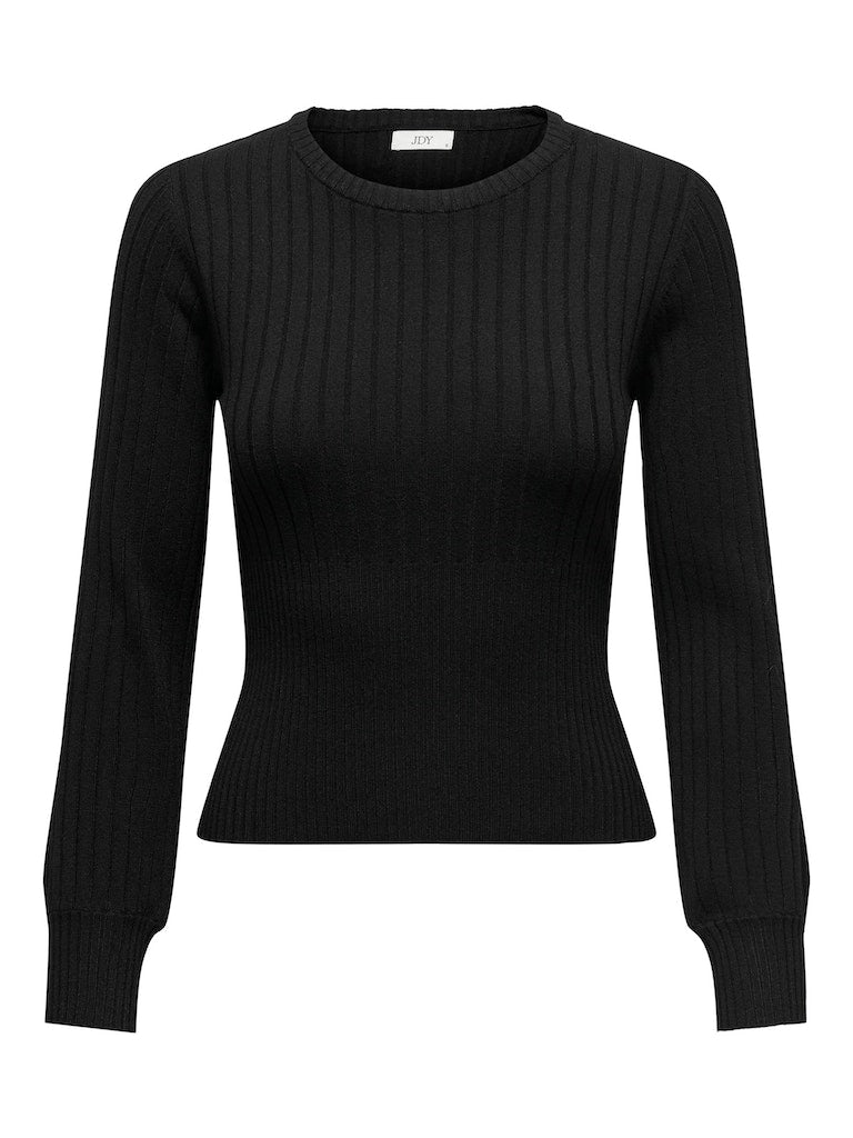 Jdyprime Life L/S O-Neck Rib Pullov. KntBlack