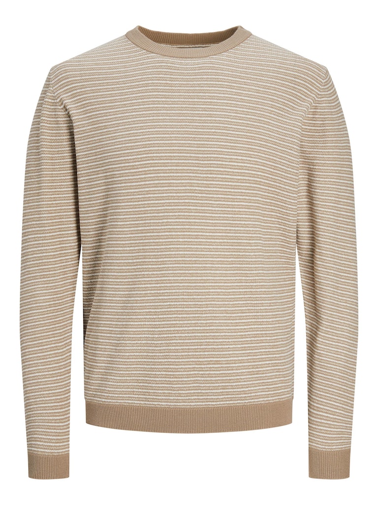 Jjrob Knit Crew NeckCrockery CLOUD DANCER