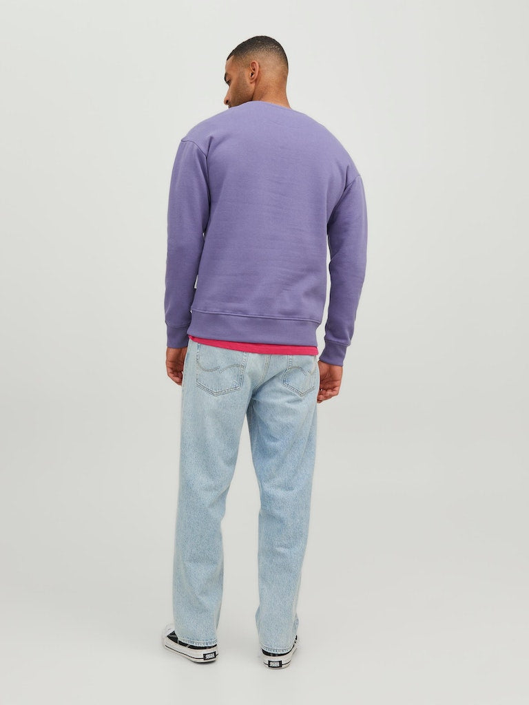 Jorsilverlake Sweat Crew Neck LnTwilight Purple Print