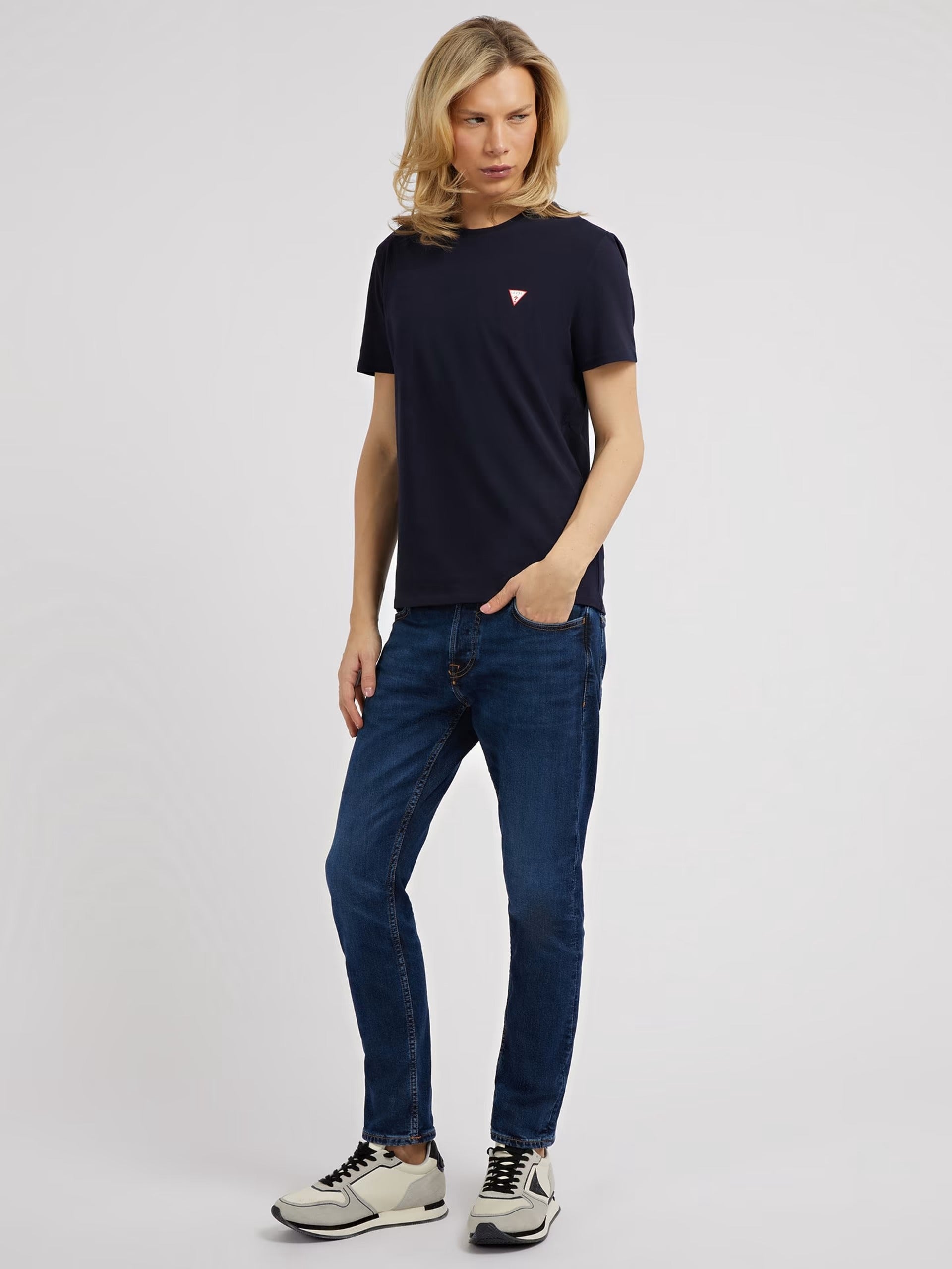 Cn Ss Core Tee Str Smart Blue