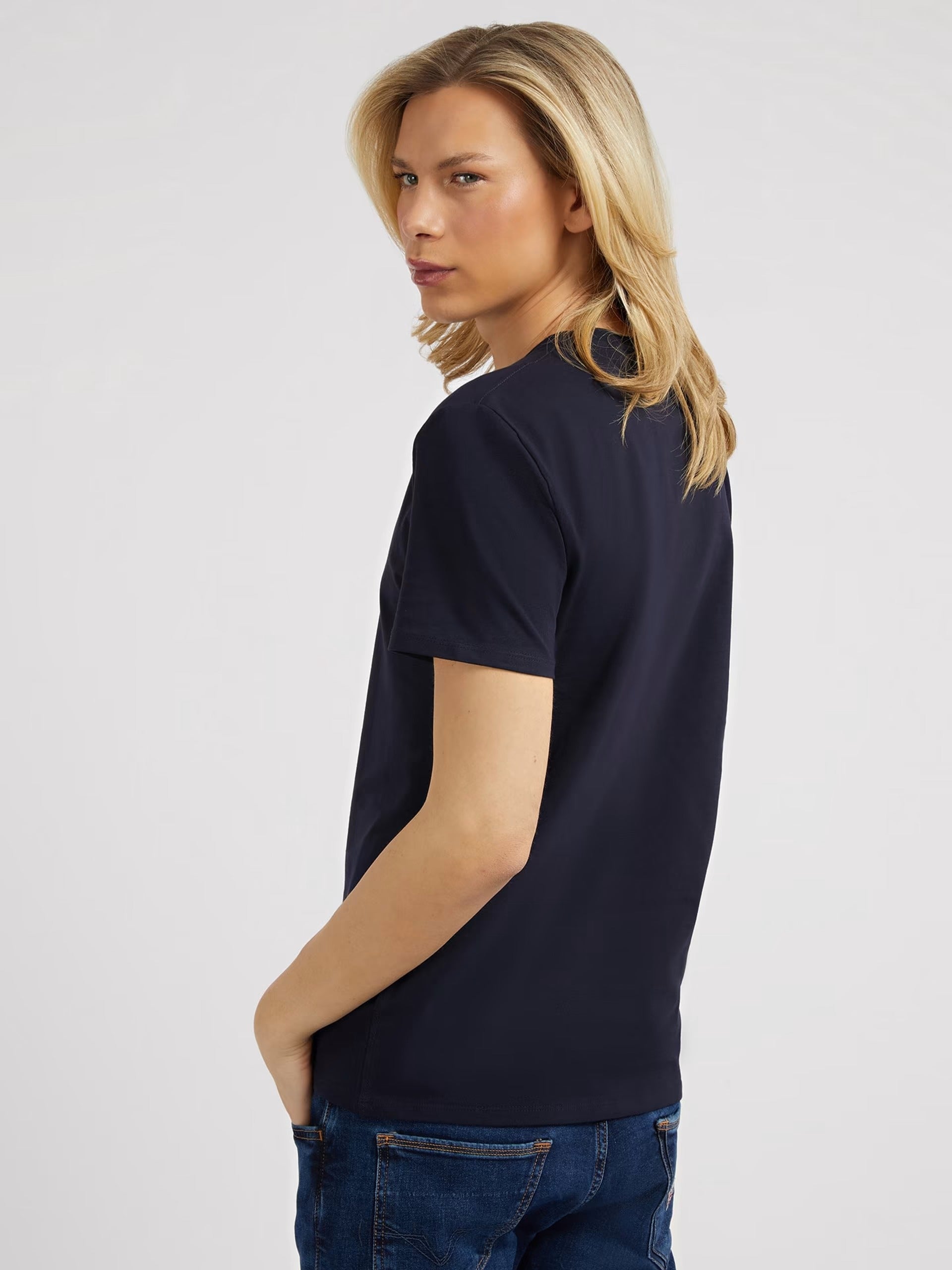Cn Ss Core Tee Str Smart Blue