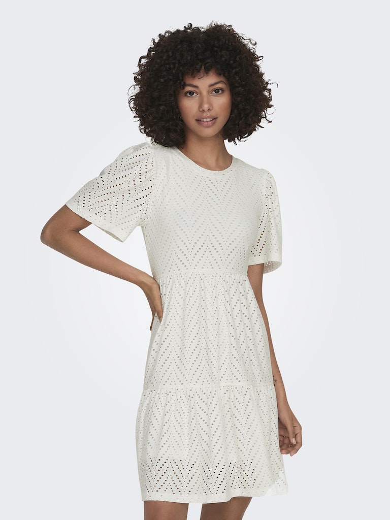 Jdycarla Cathinka S/S Dress Jrs Noos Cloud Dancer