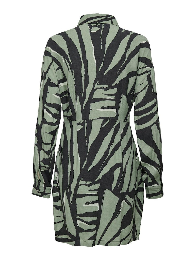 Onlgin L/S Shirt Dress Ptm Lily Pad Rebel Tiger
