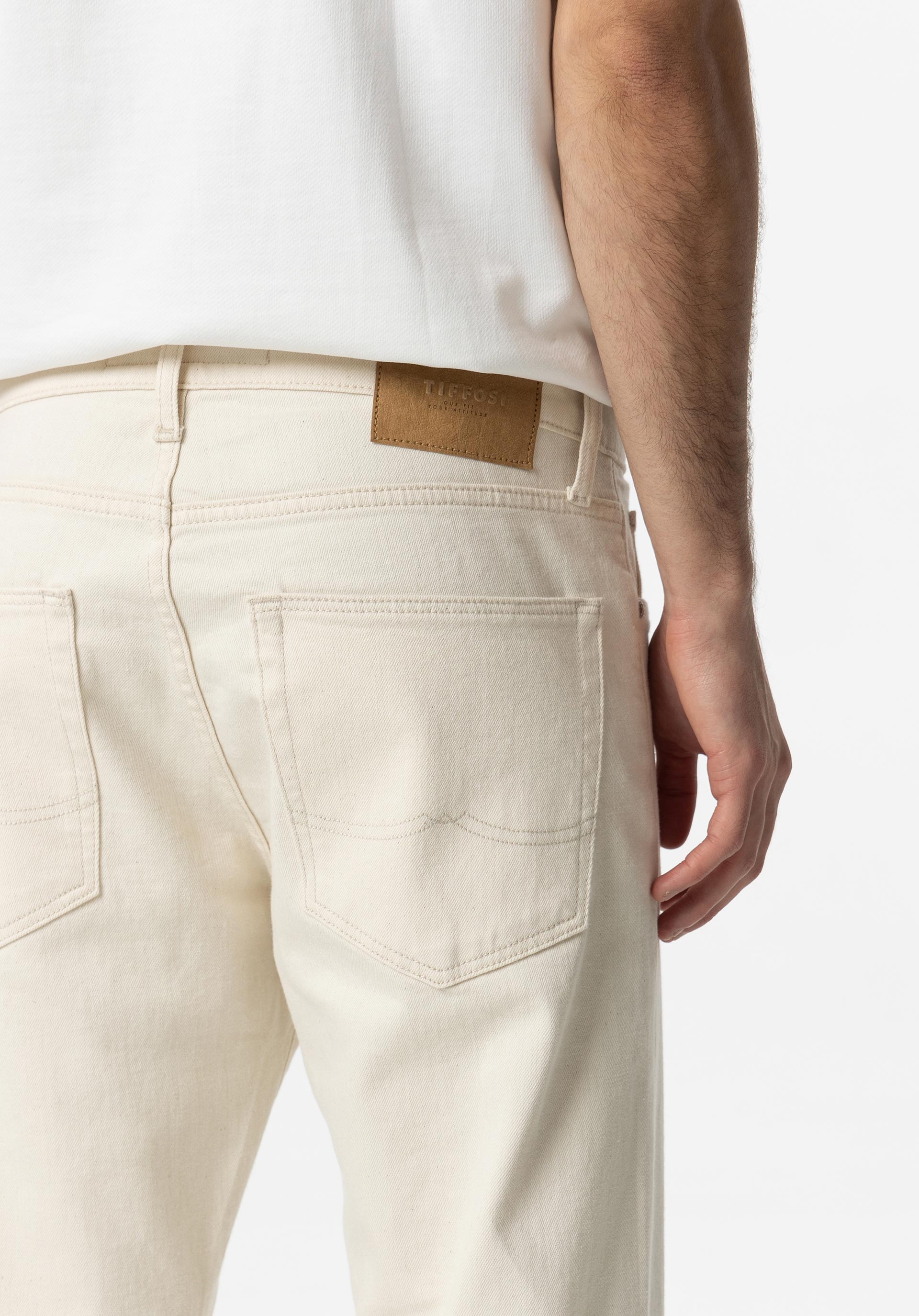 Pantalón 10053972 Dylan_83 11030 Blanco Brillante de Tiffosi