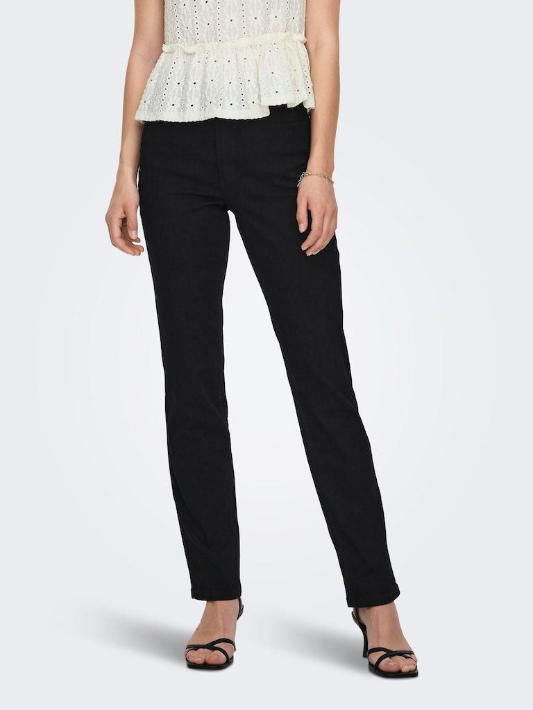 Jdytulga High Waist Straight Blk Dnm Black Denim