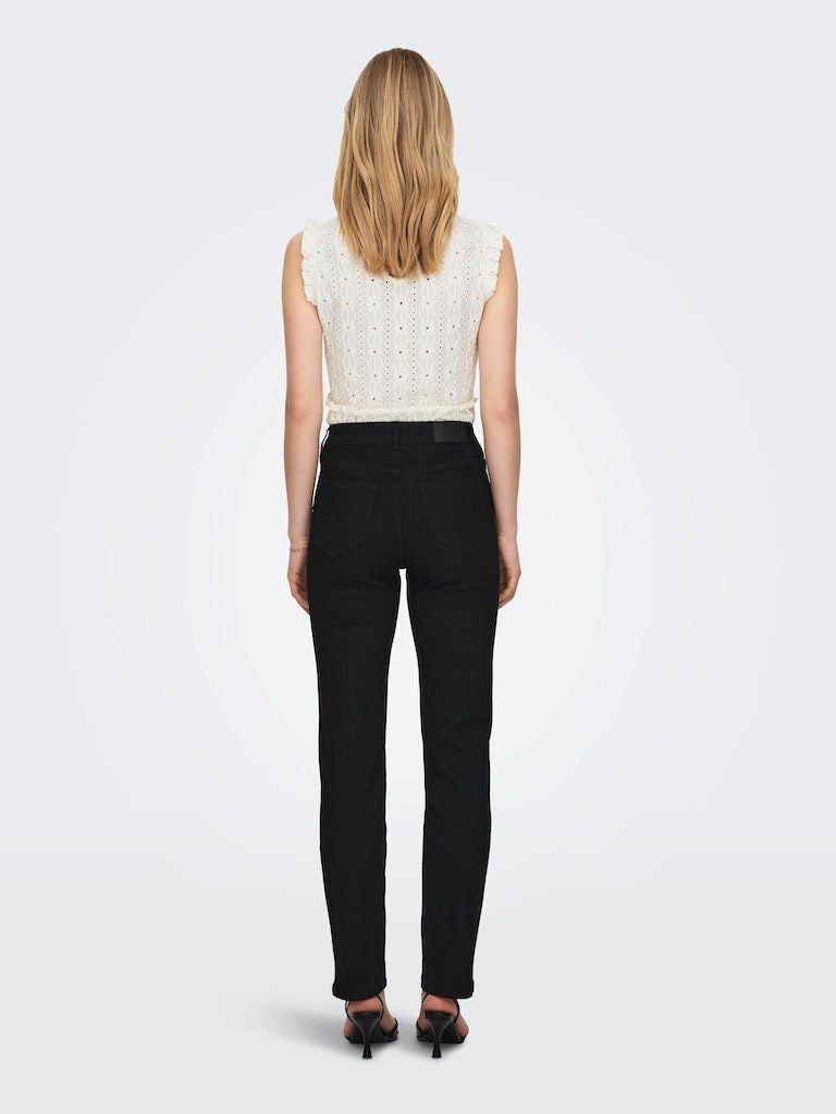 Jdytulga High Waist Straight Blk Dnm Black Denim