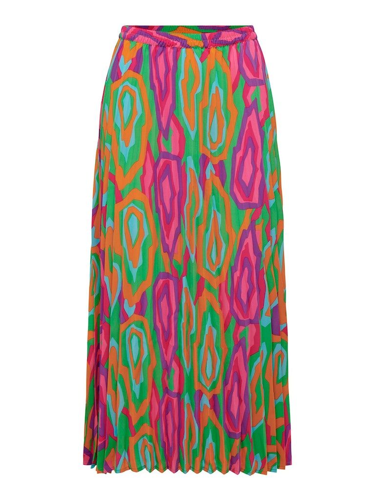 Onlalma Life Poly Plisse Skirt Aop PtmIsland Green 439 Forever