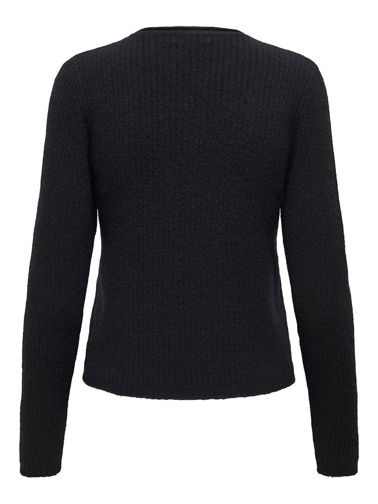 JDY Jdyannie Life L/S O-Neck Rib Pullove Knt 15330682 Black