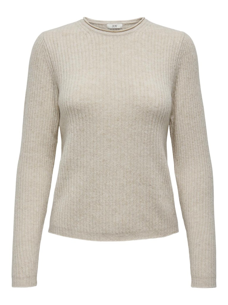 JDY Jdyannie Life L/S O-Neck Rib Pullove Knt 15330682 Chateau Gray Melange