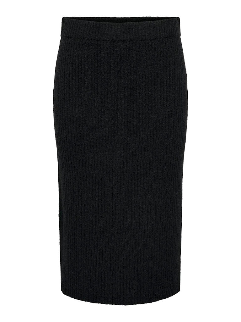 JDY Jdyannie Life Rib Slit Skirt Knt 15330683Black