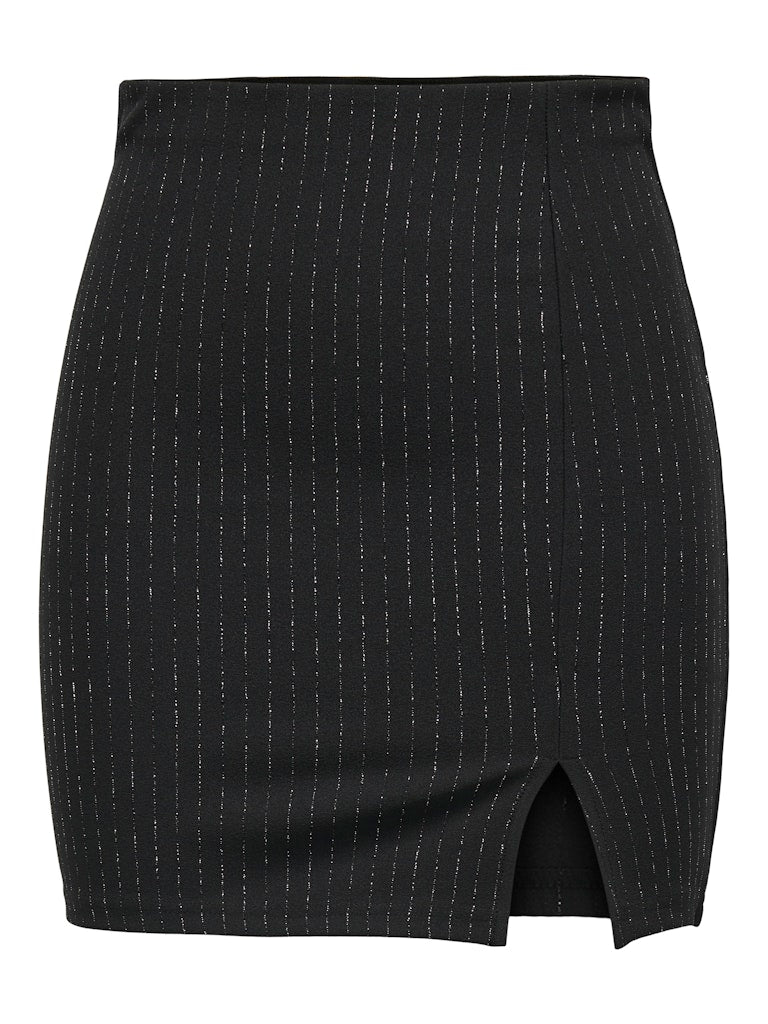 Falda JDY Jdymary Lurex Mini Skirt Jrs 15333727 Black SILVER PINSTRIPE