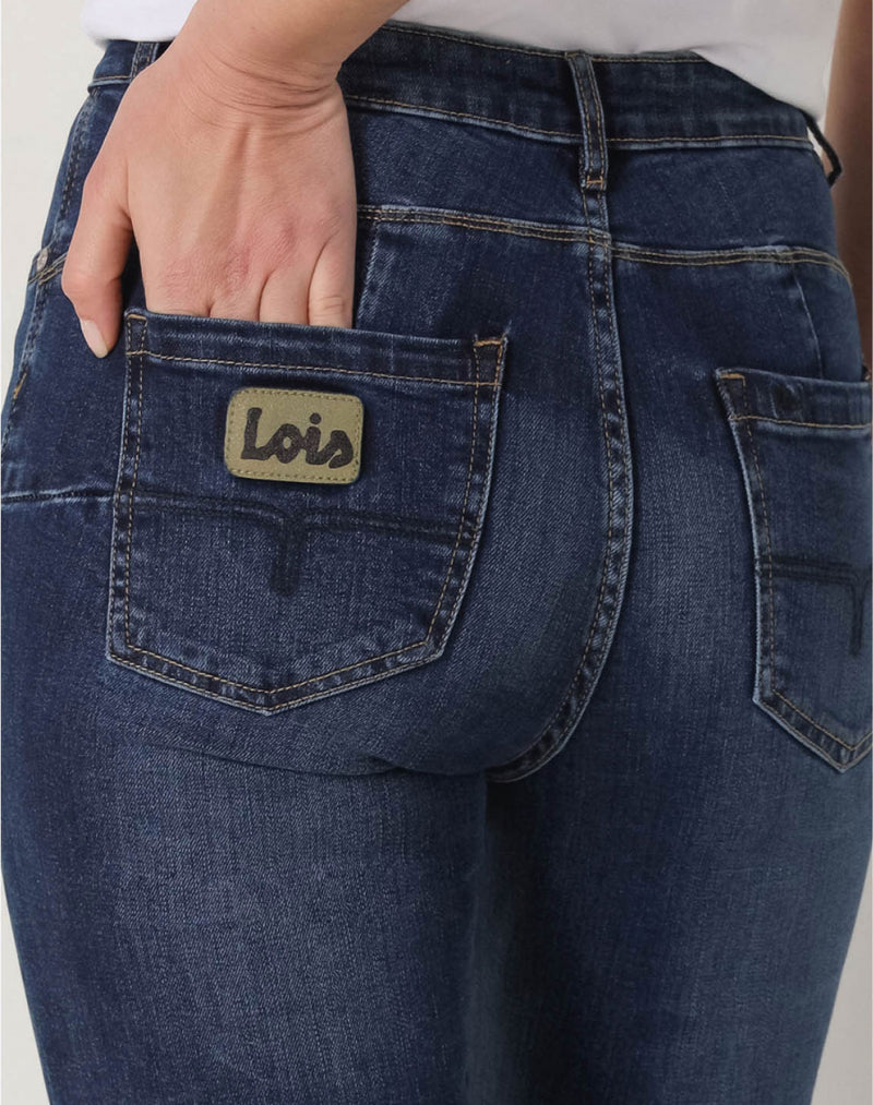 Pushy Flare-Marly Jeans Cintura Media  Flare Tiro Medio  Medium Dark Blue 950