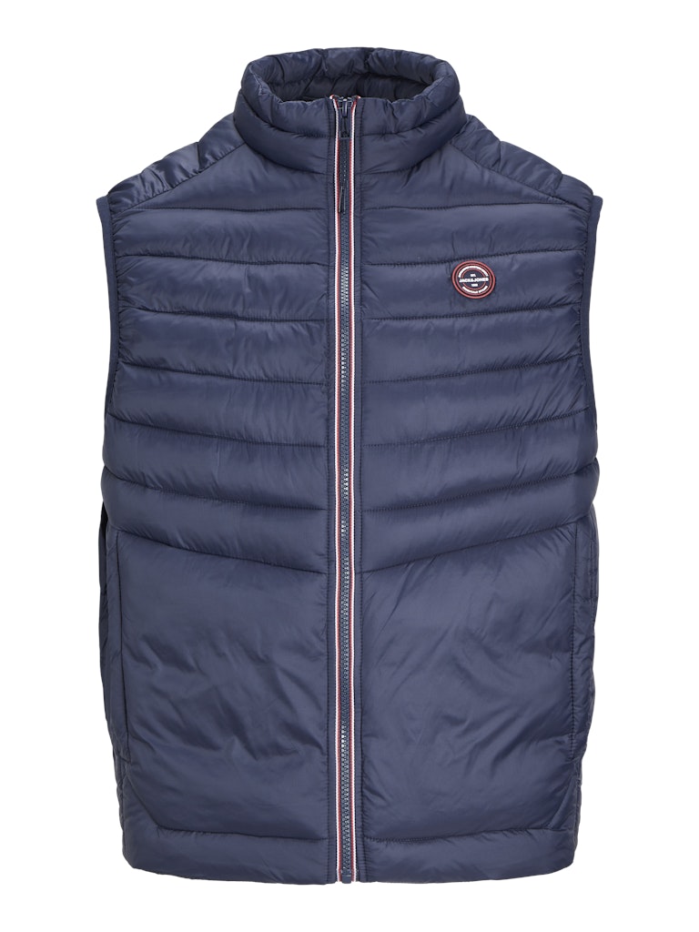 Jack & Jones Jjesprint Bodywarmer Collar Noos 12258457 Navy Blazer True Red Stitches