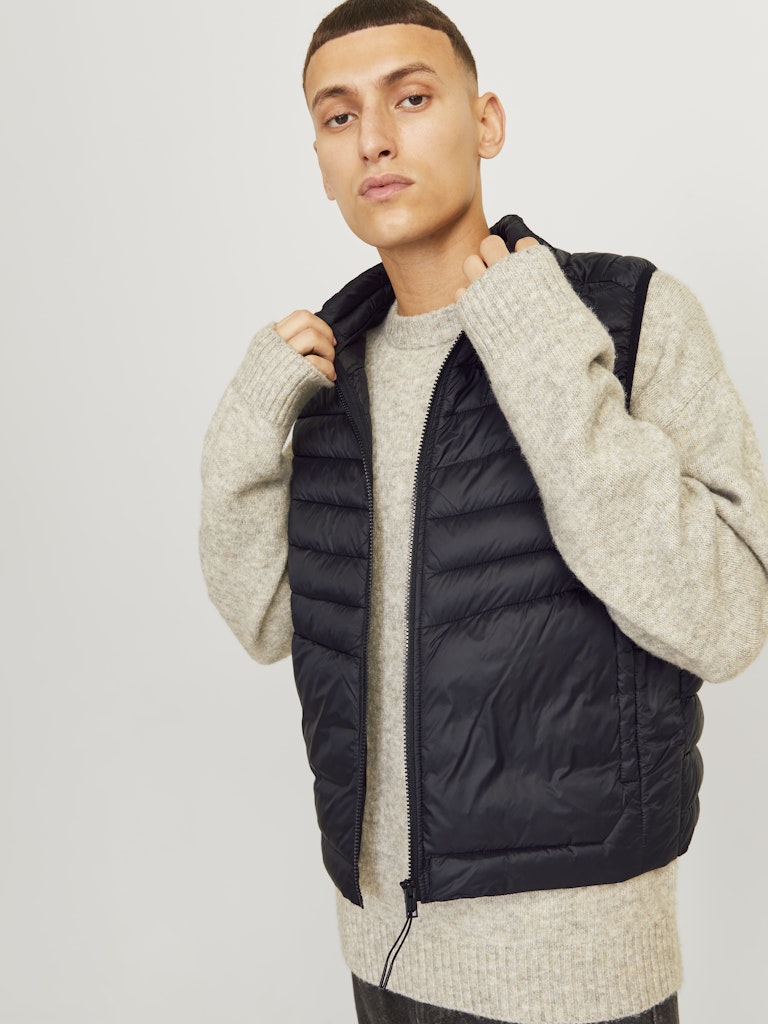 Jack & Jones Jjesprint Bodywarmer Collar Noos 12258457 Black Solid