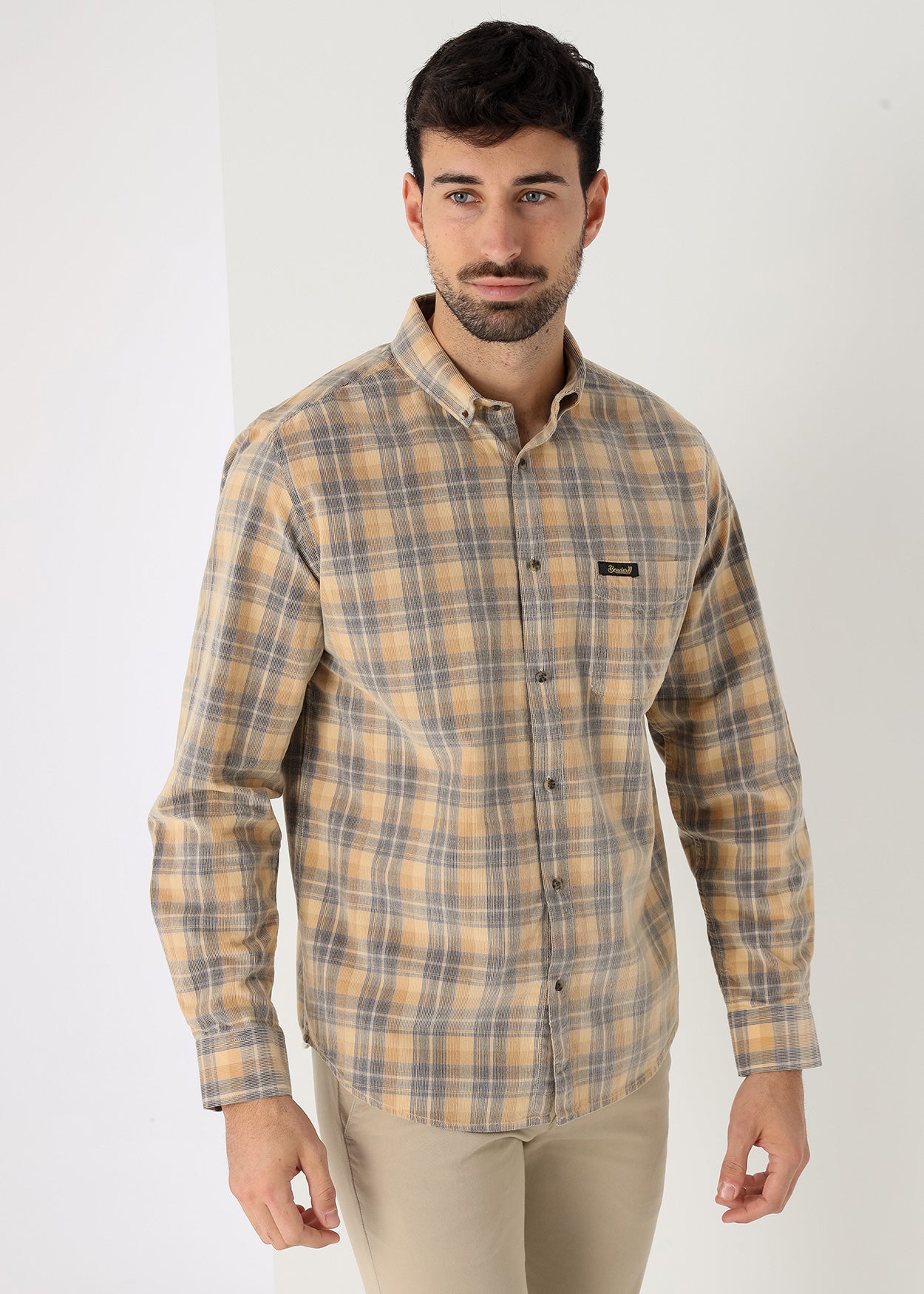 Camisa Manga Larga Pana Cuadros  Bendorff 840675473111