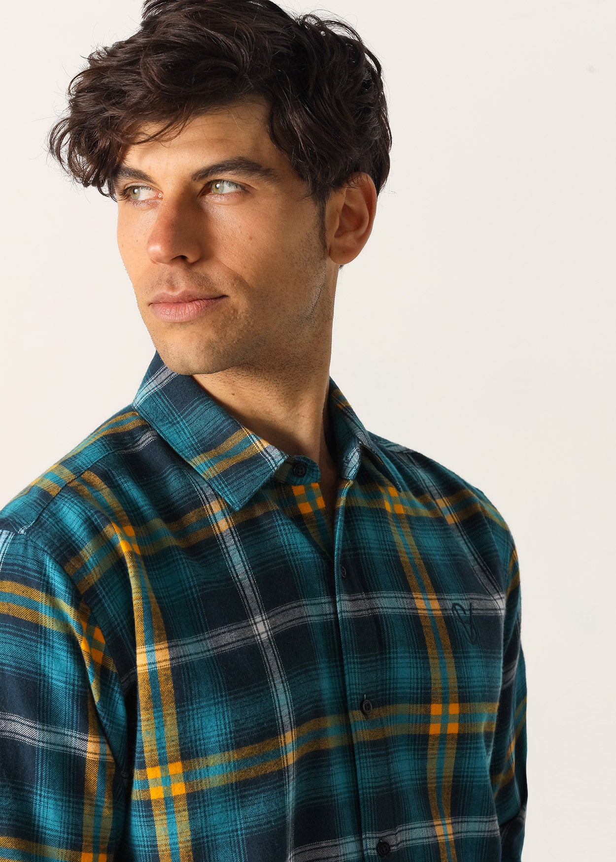 Camisa Manga Larga Cuadros Franela  111