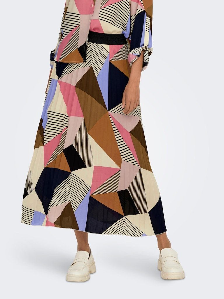 Onlsimone Life Midi Plisse Skirt PtmConfetti Poetic graphic
