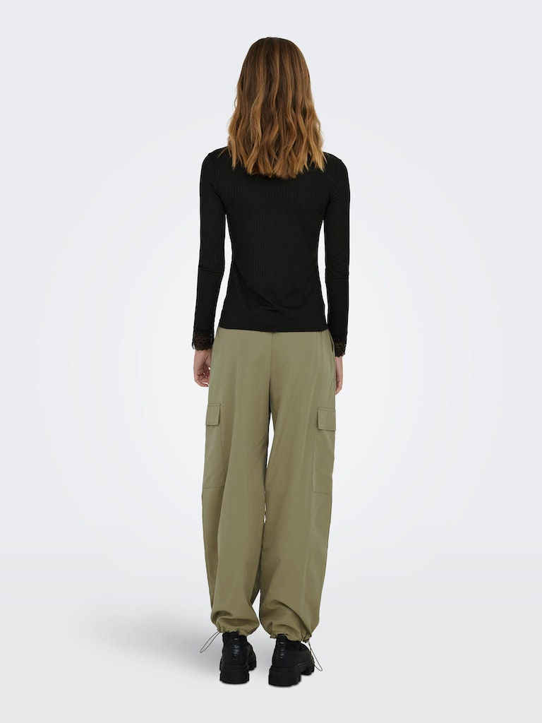 Jdyrine L/S V - Neck Top Jrs AtkBlack