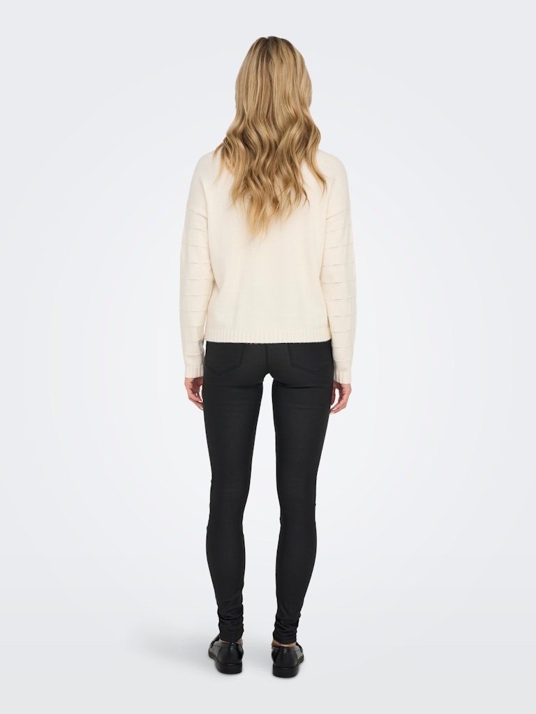 Onlkatia Ls Struct O-Neck Cc KntWhitecap Gray Melange