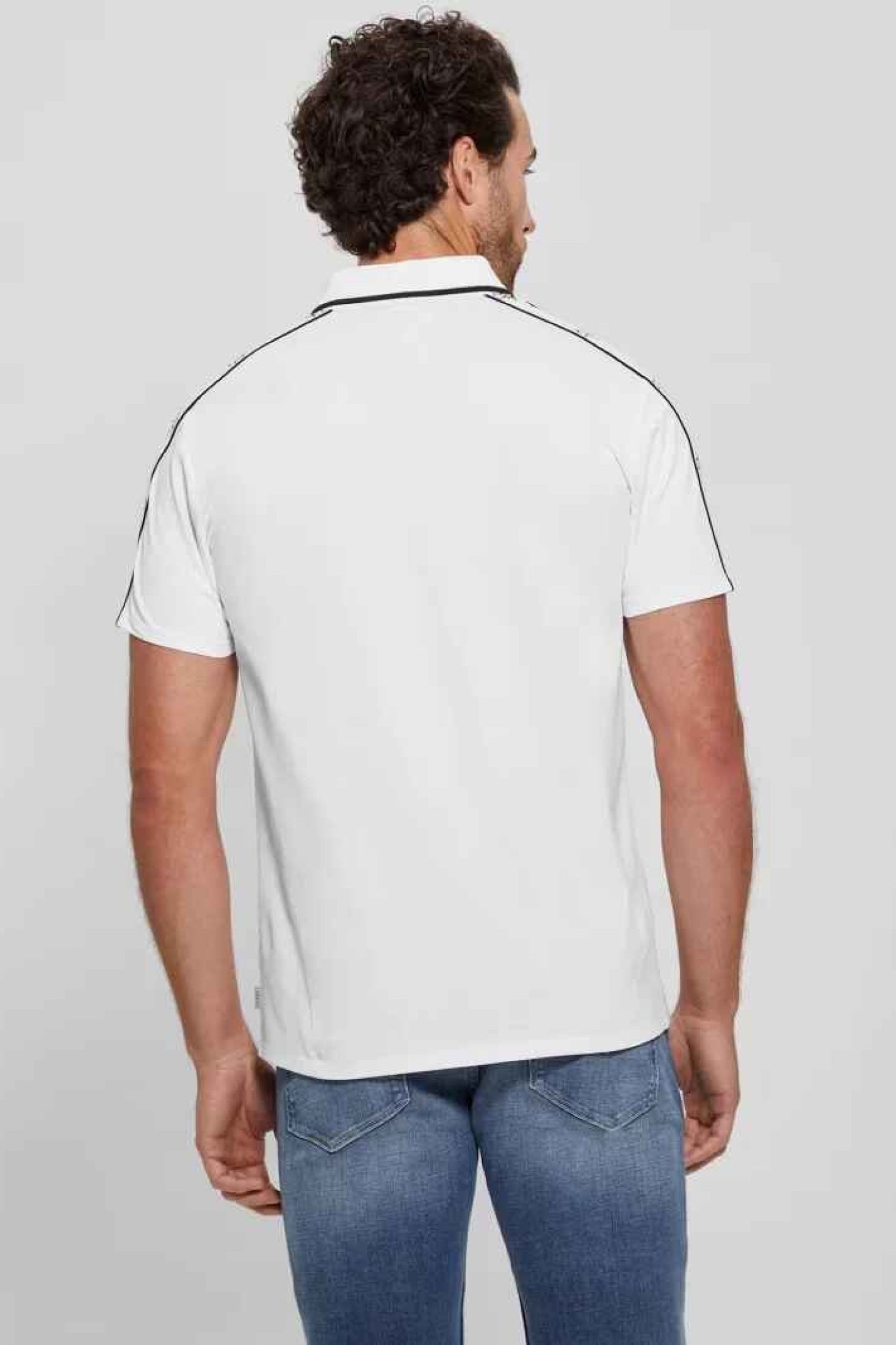 Ss Guess Quattro G Tape Polopure White