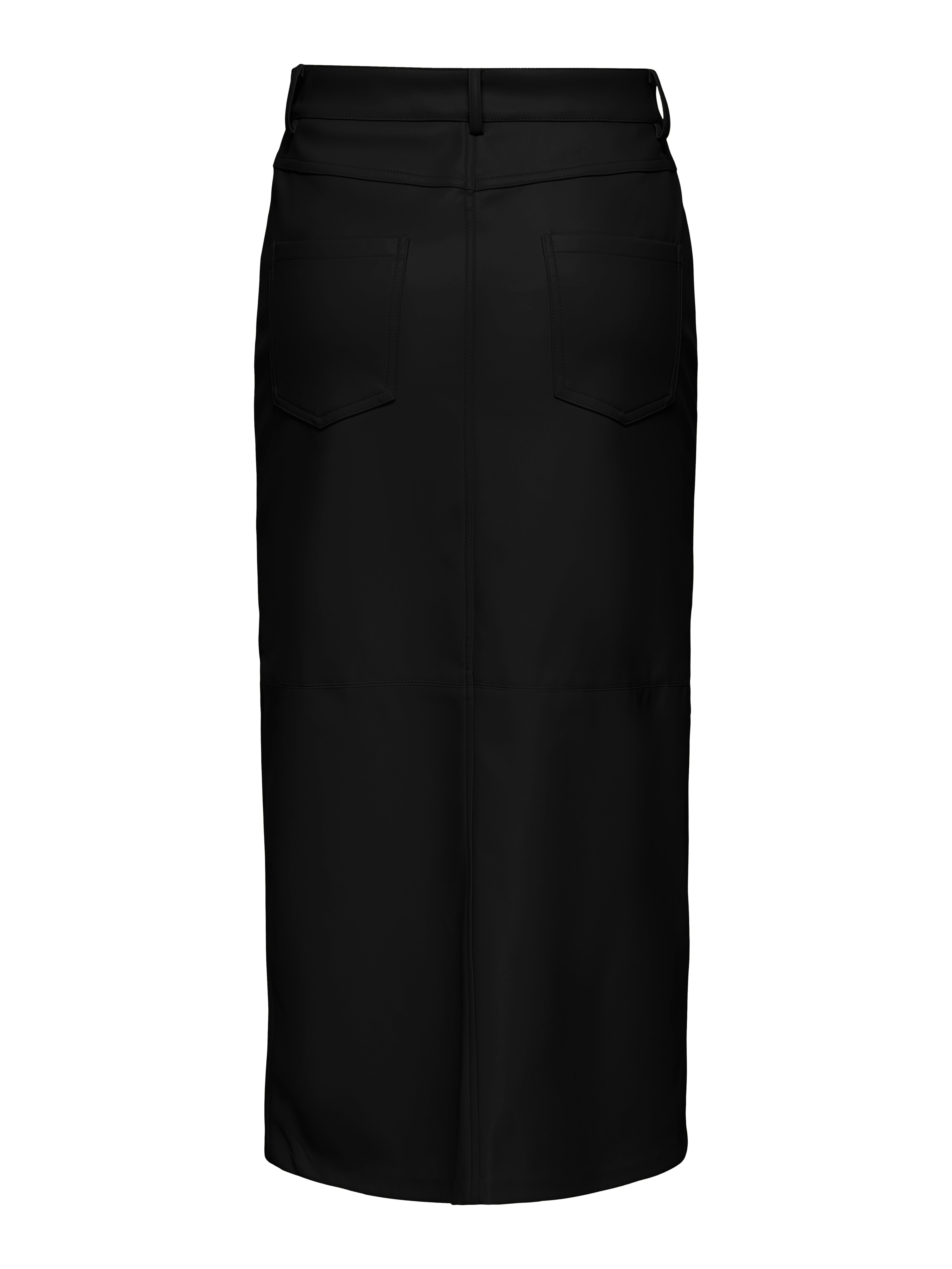 Long Skirt ONLY Onlrima Faux Leather Long Skirt Otw 15330030 Black