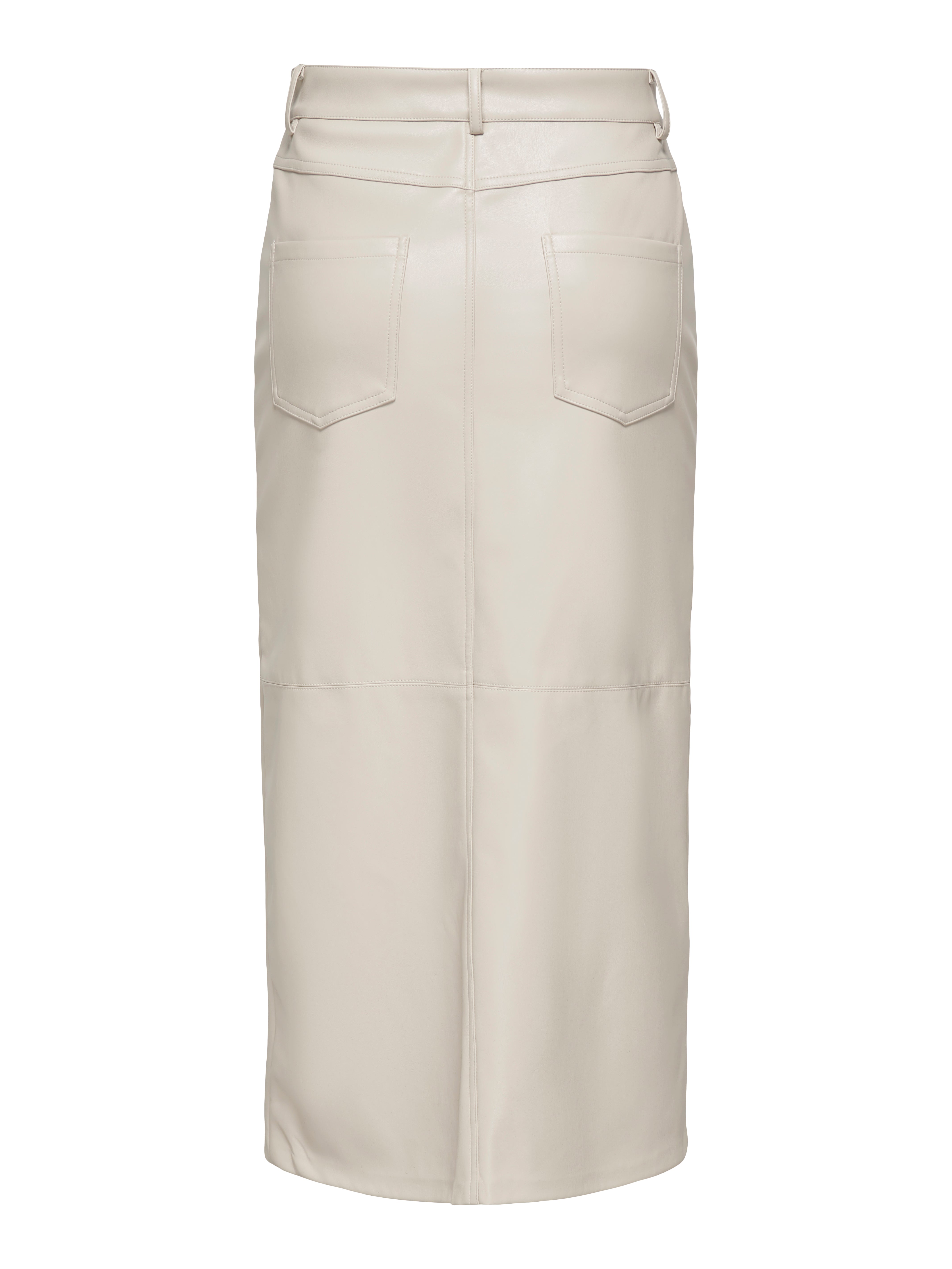 Long Skirt ONLY Onlrima Faux Leather Long Skirt Otw 15330030 Pumice Stone