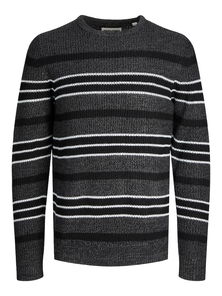 Jcotwist Striped Knit Crew NeckBlack High-Rise & Black