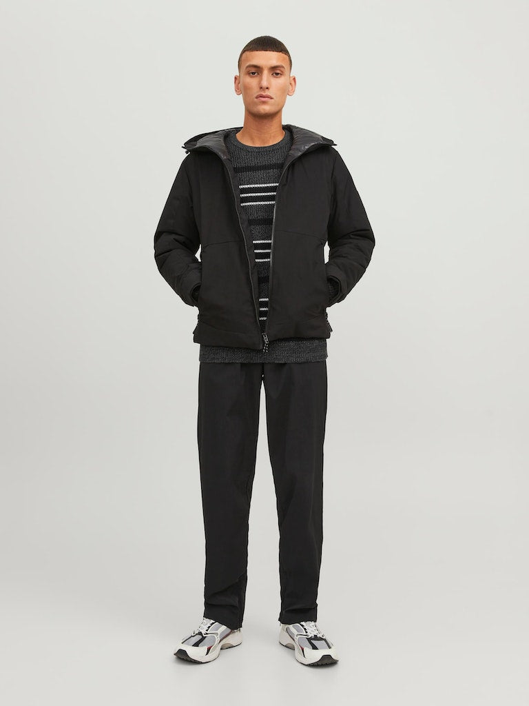 Jcotwist Striped Knit Crew NeckBlack High-Rise & Black
