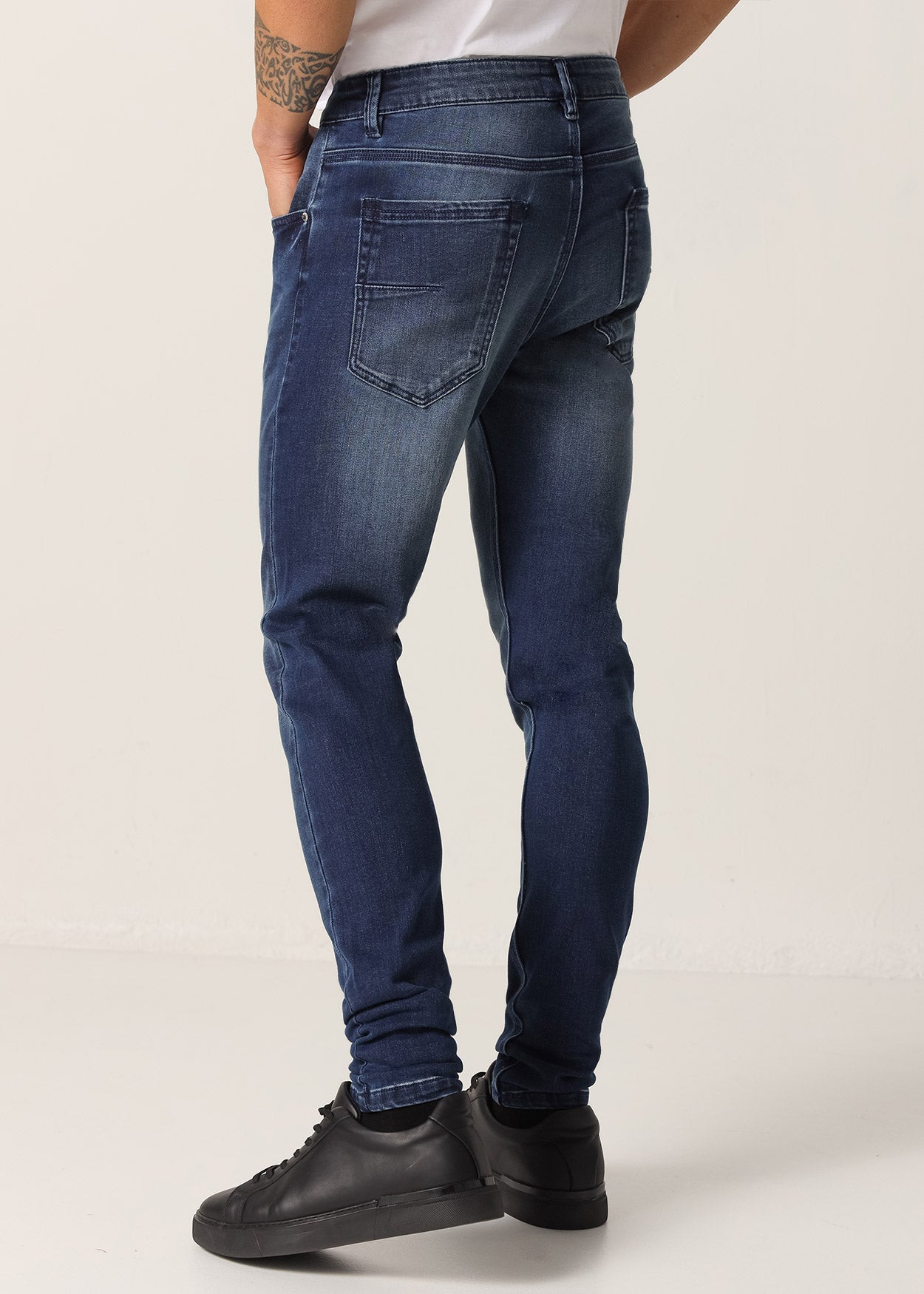 Jeans Cintura Media Super Skinny Tiro Medio  Blue Black 954
