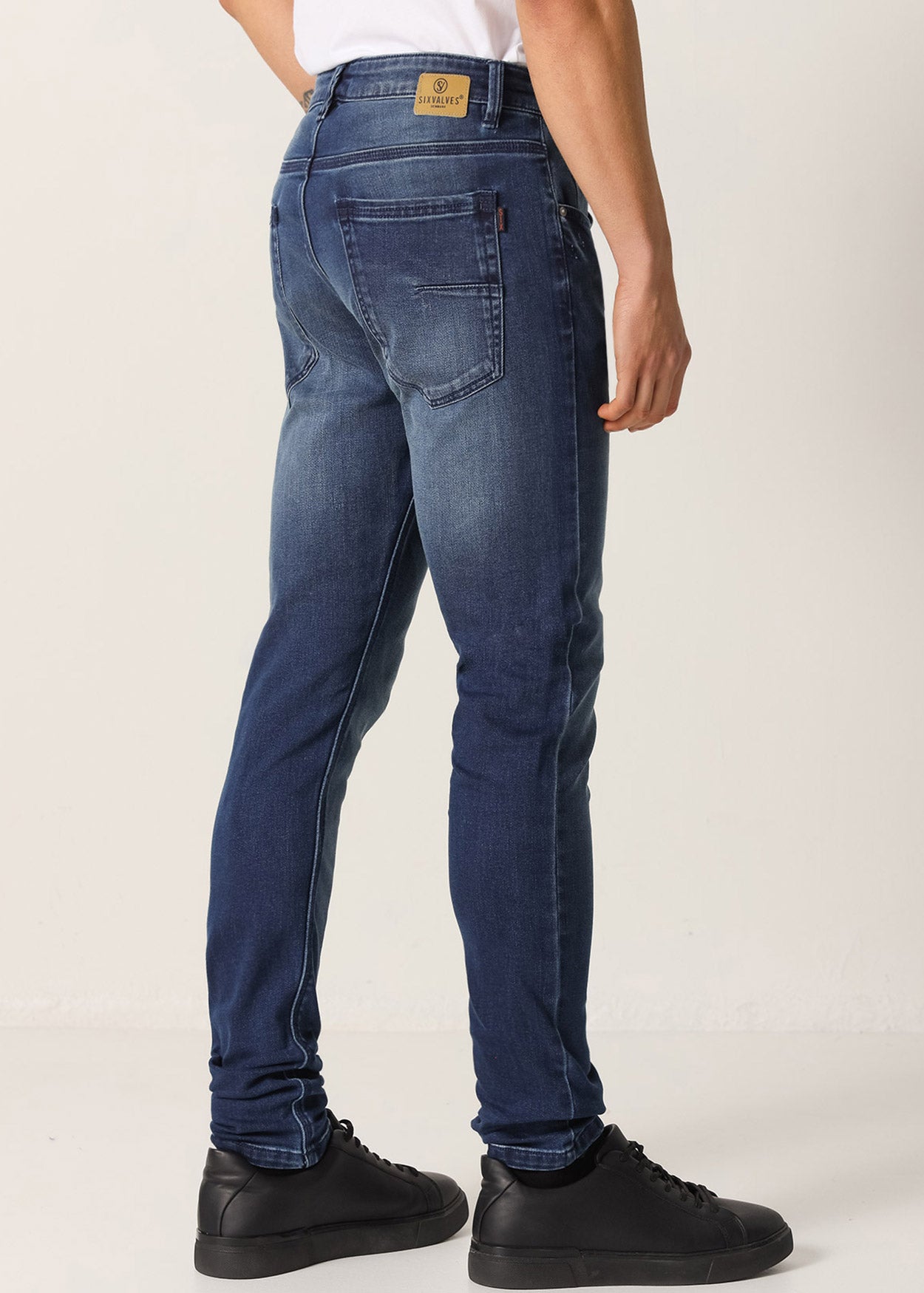 Jeans Cintura Media Super Skinny Tiro Medio  Blue Black 954