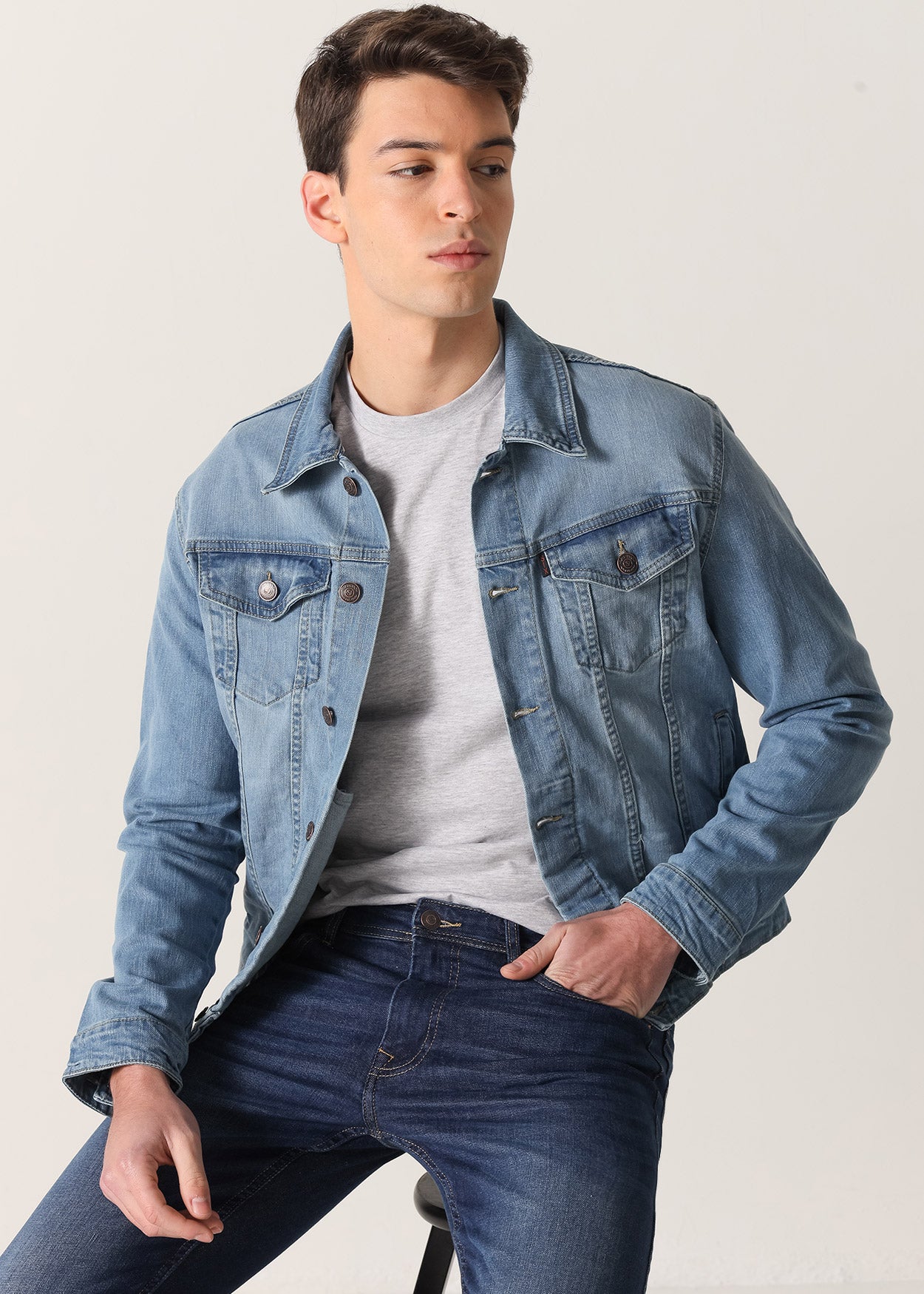 Jeans Cintura Media Regular Tiro Medio   Medium Dark Blue  965
