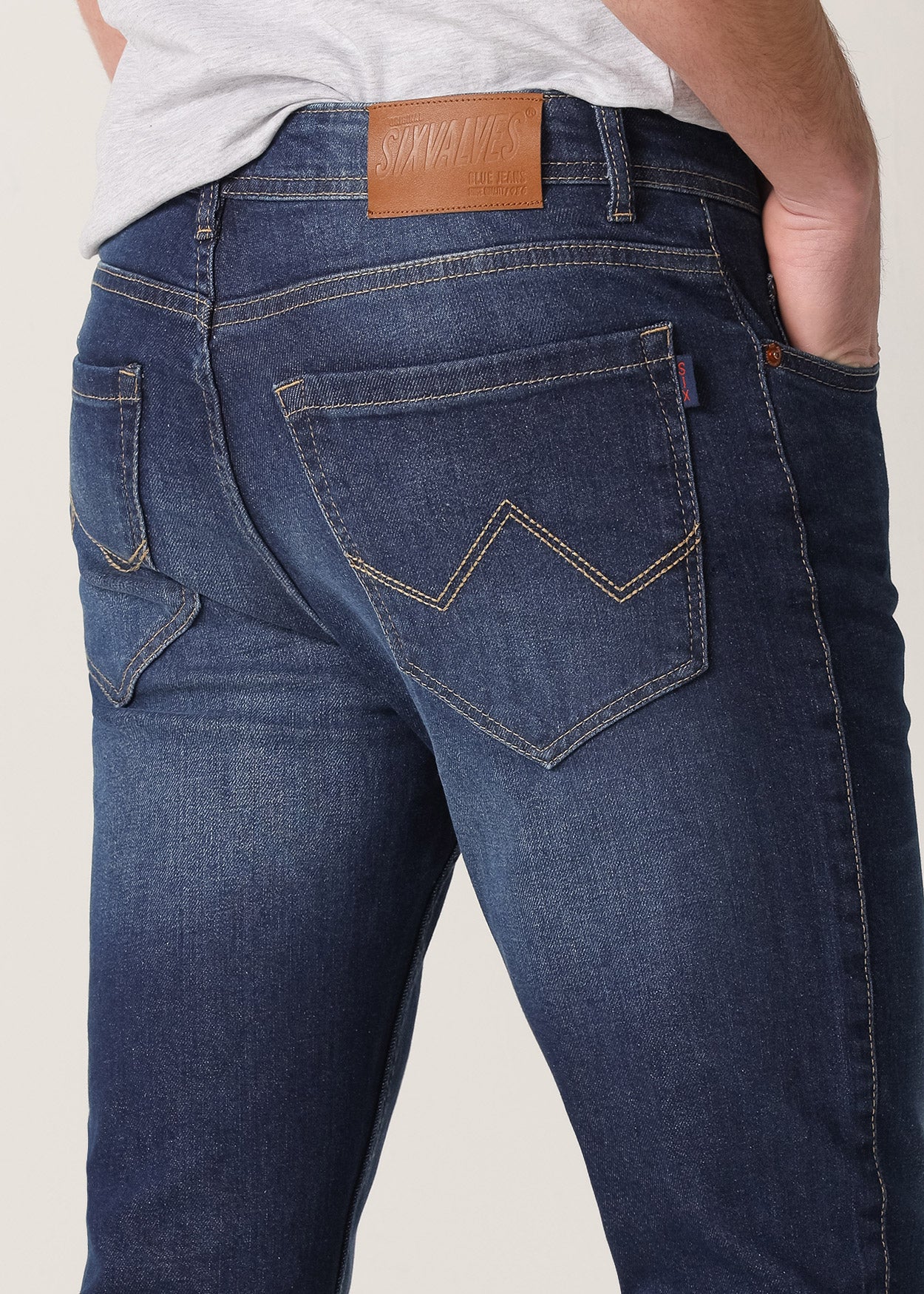Jeans Cintura Media Regular Tiro Medio   Medium Dark Blue  965