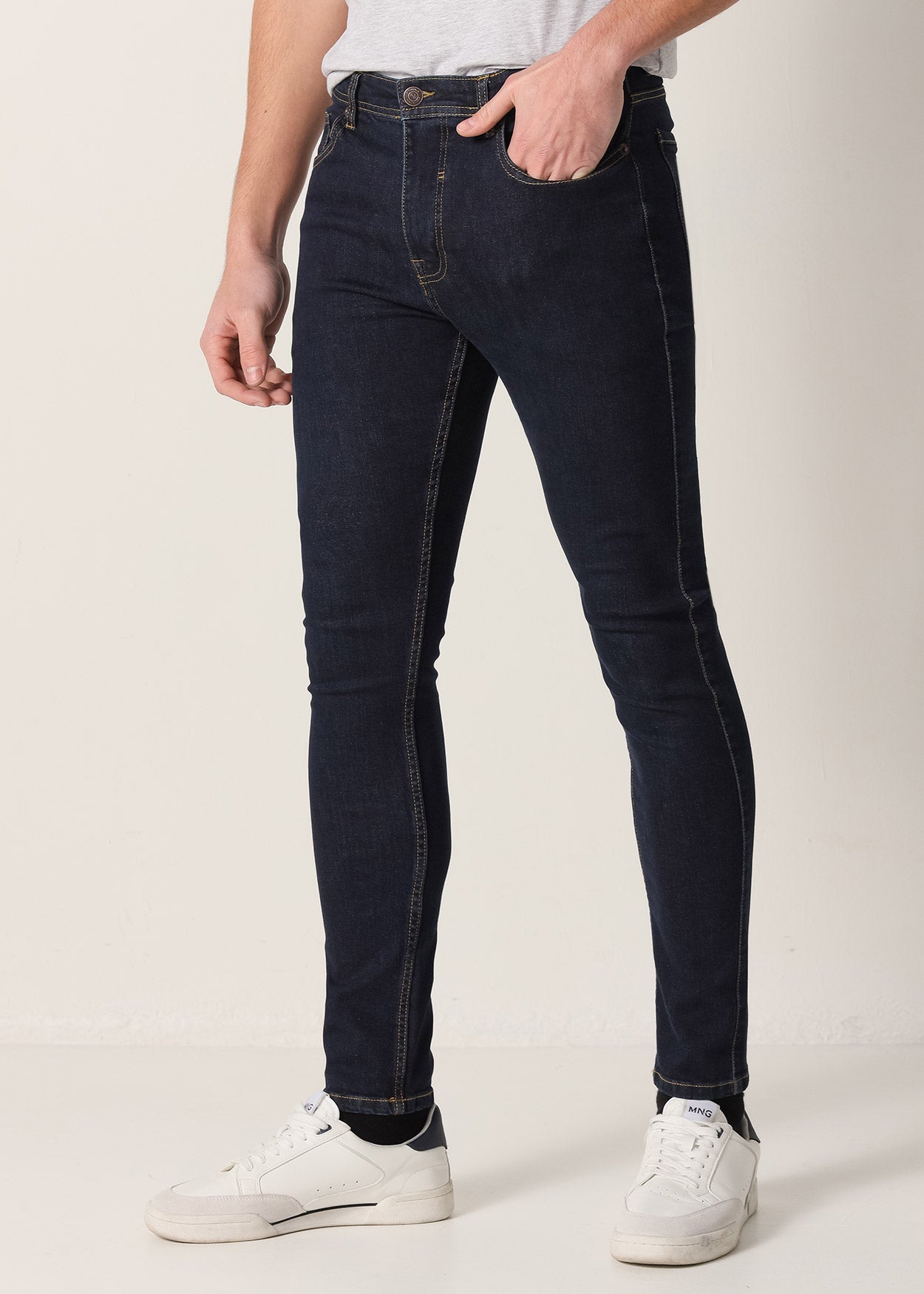 Jeans Cintura Media Skinny Tiro Medio  Rinse Wash 979
