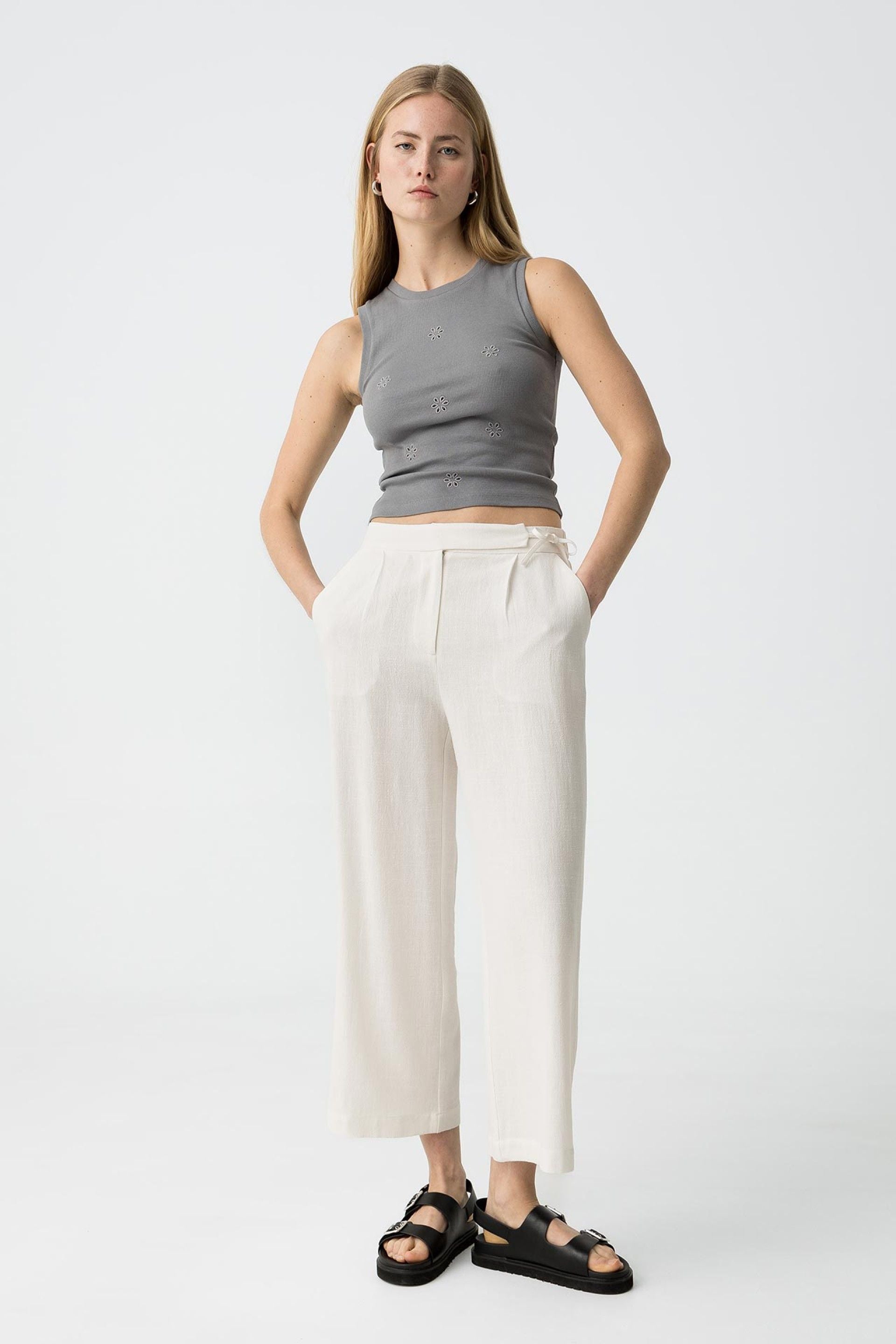 Pantalones Tiffosi Julie_1 10059934 110 Blanco Brillante