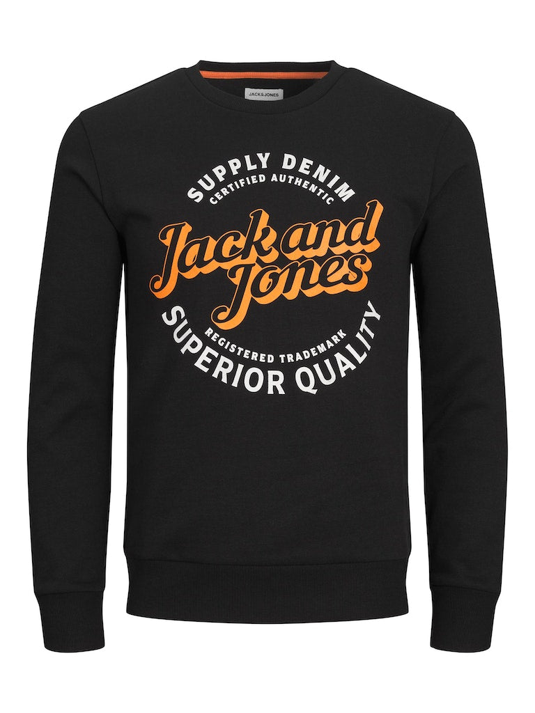 Jjmikk Sweat Crew NeckBlack BIG