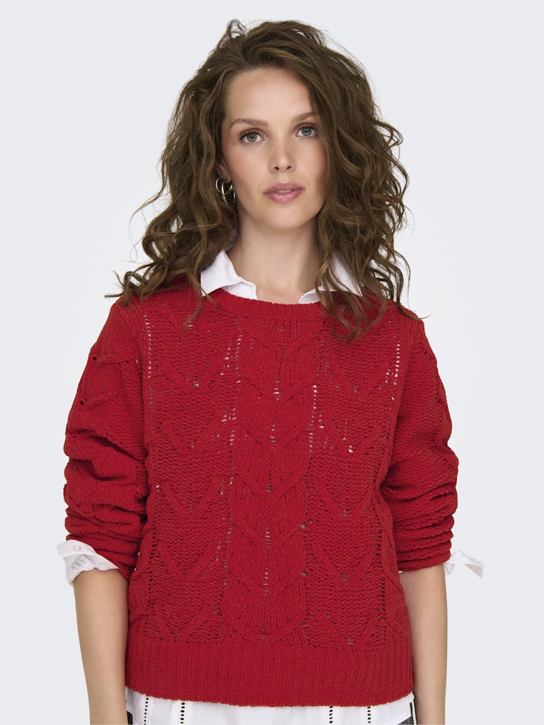 JDY Jdyjosia Fay L/S Cable Pullover Knt 15330720 Lava Falls