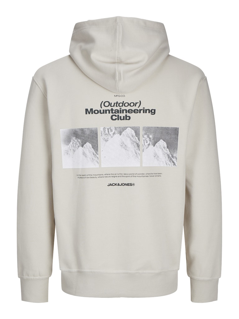 Jack & Jones Jcoalpha Mountain Print Sweat Hood Jack & Jones Sweatshirt 12266504Moonbeam