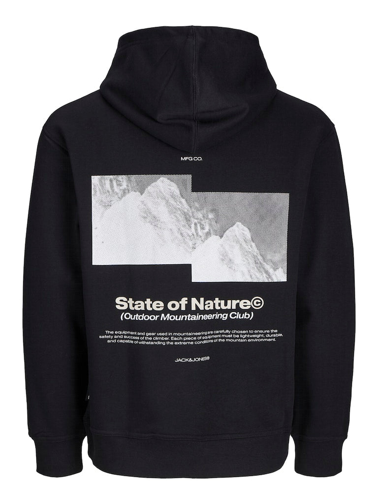 Jack & Jones Jcoalpha Mountain Print Sweat Hood Jack & Jones Sweatshirt 12266504Black