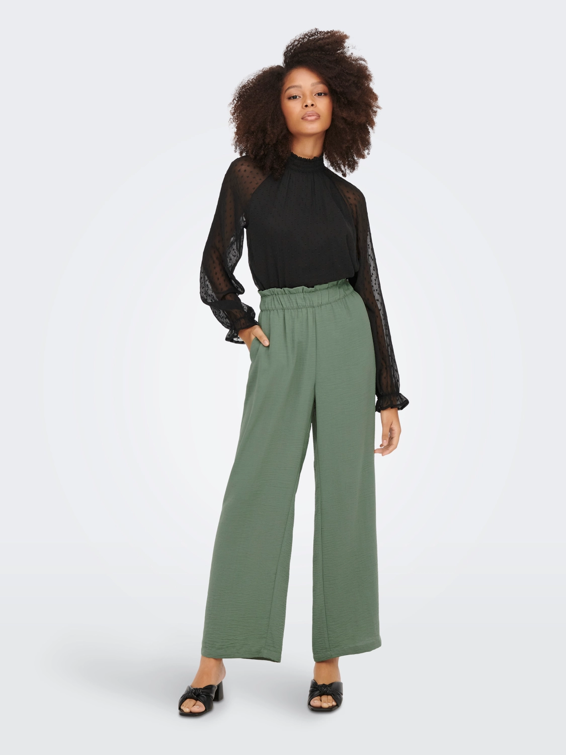 Jdydivya Hw Wide Pants Wvn Noos Sea Spray