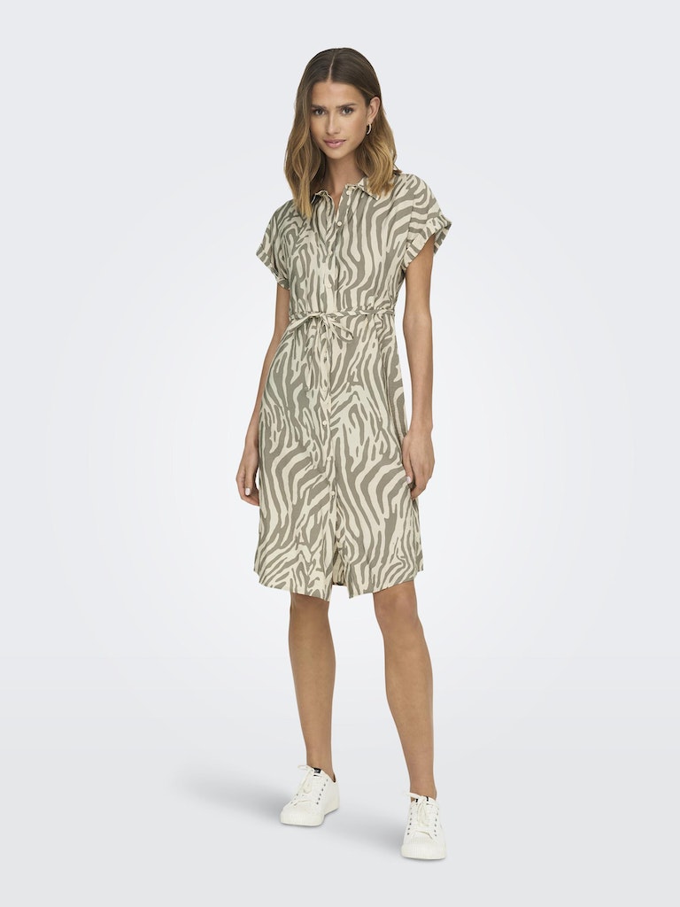 Jdycamille S/S Shirt Dress Wvn Tapioca Mermaid Zebra jdy