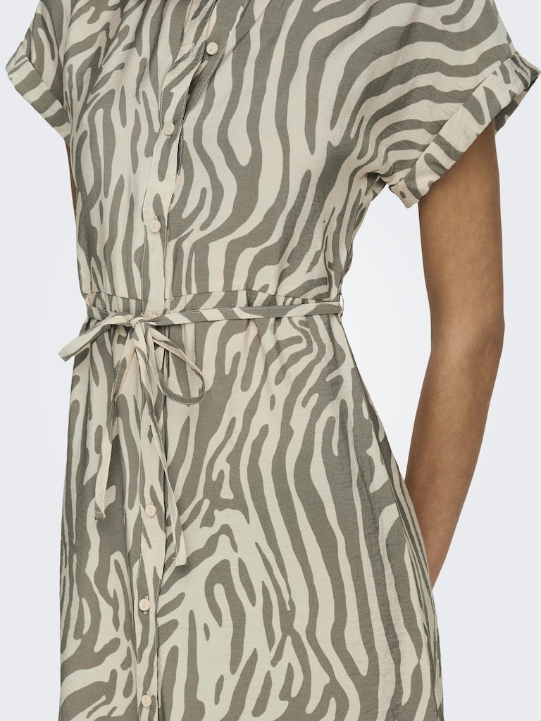 Jdycamille S/S Shirt Dress Wvn Tapioca Mermaid Zebra jdy