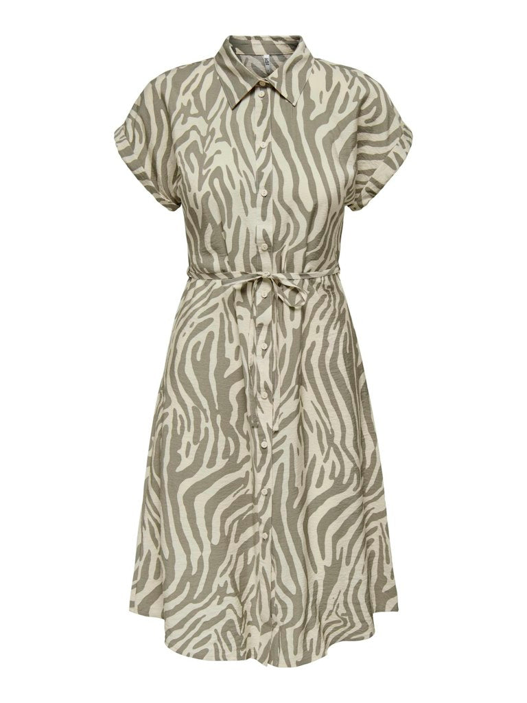 Jdycamille S/S Shirt Dress Wvn Tapioca Mermaid Zebra jdy
