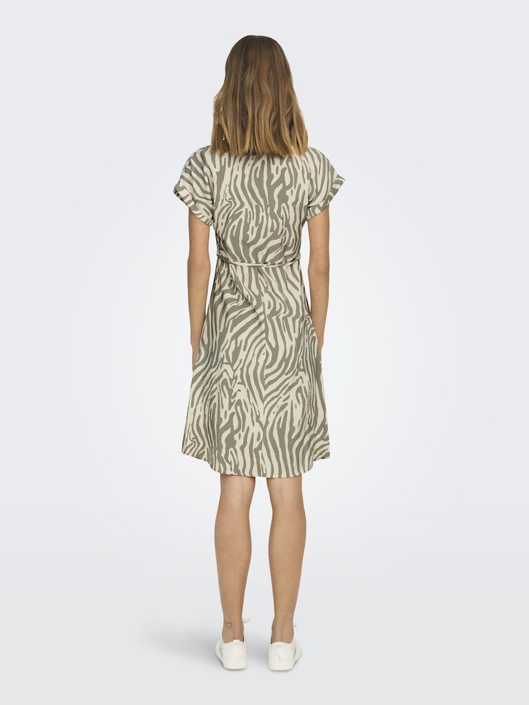 Jdycamille S/S Shirt Dress Wvn Tapioca Mermaid Zebra jdy